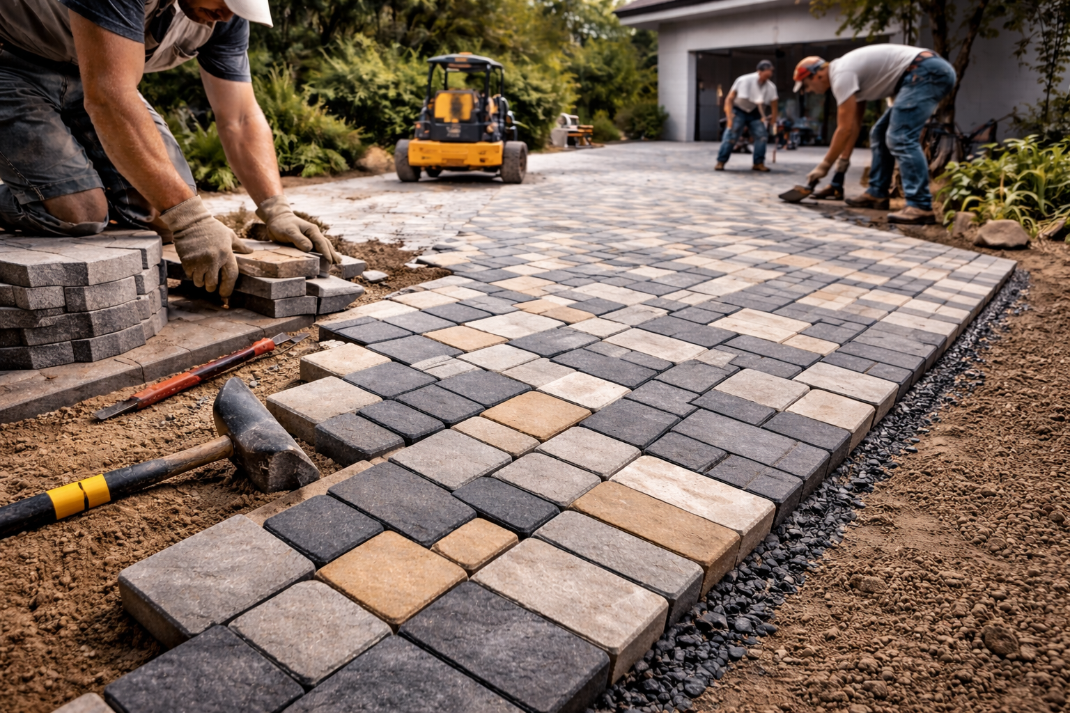 Installation de pavé uni premium à Montréal et Laval
