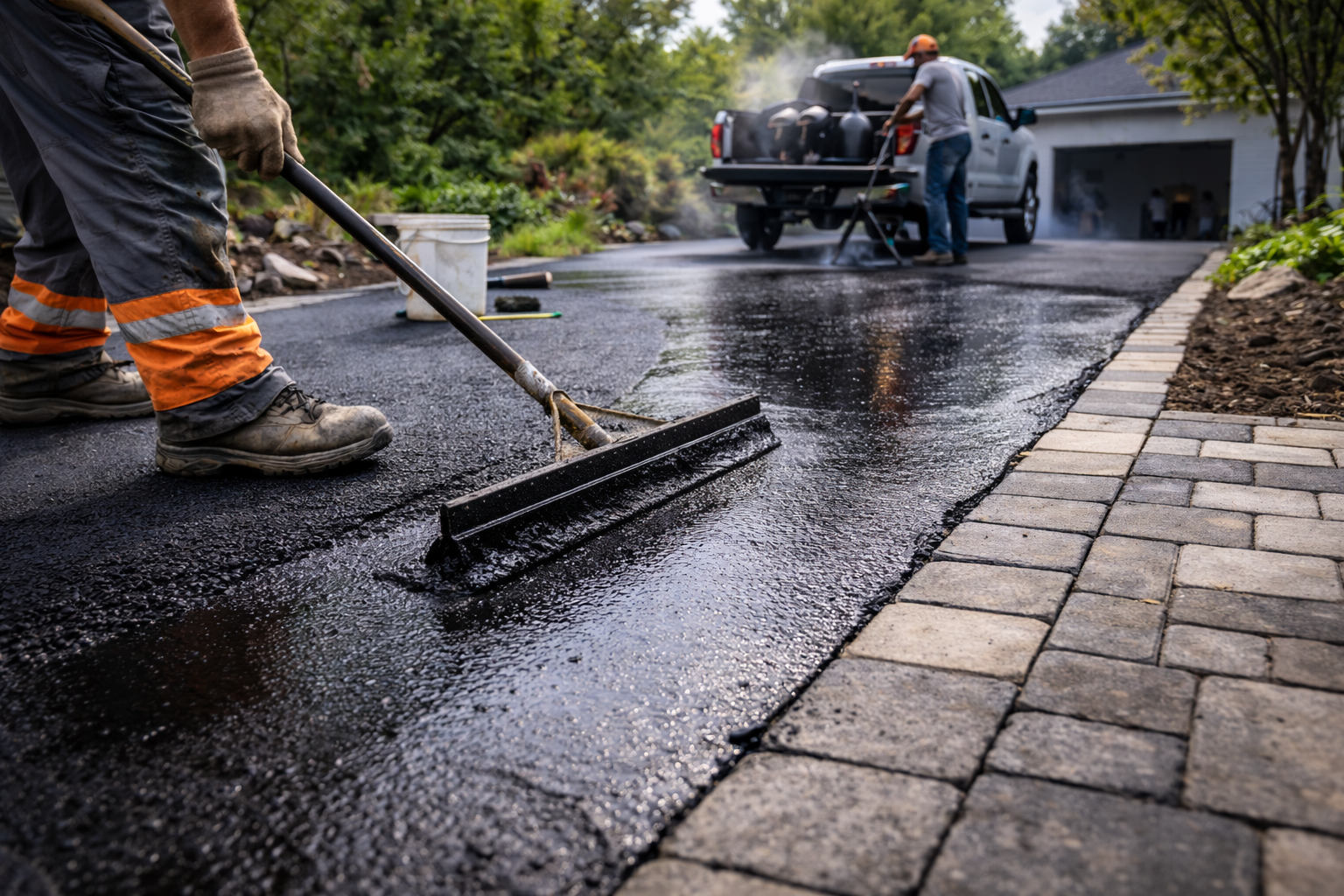 Application de scellant d’asphalte à Montréal et Laval